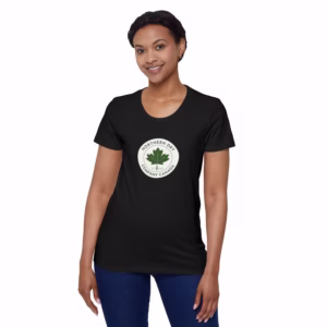 Northern Dry Classic Logo Organic Women's T-Shirt Night Black Front Woman