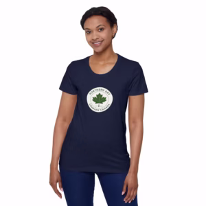 Northern Dry Classic Logo Organic Women's T-Shirt Ocean Navy Front Woman