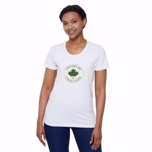 Northern Dry Classic Logo Organic Women's T-Shirt Salt White Front Woman