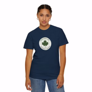 Northern Dry Classic Logo Unisex T-Shirt Navy Front Woman