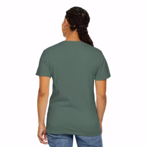 Northern Dry Comfort Colors Unisex T-Shirt Blue Spruce Back Woman