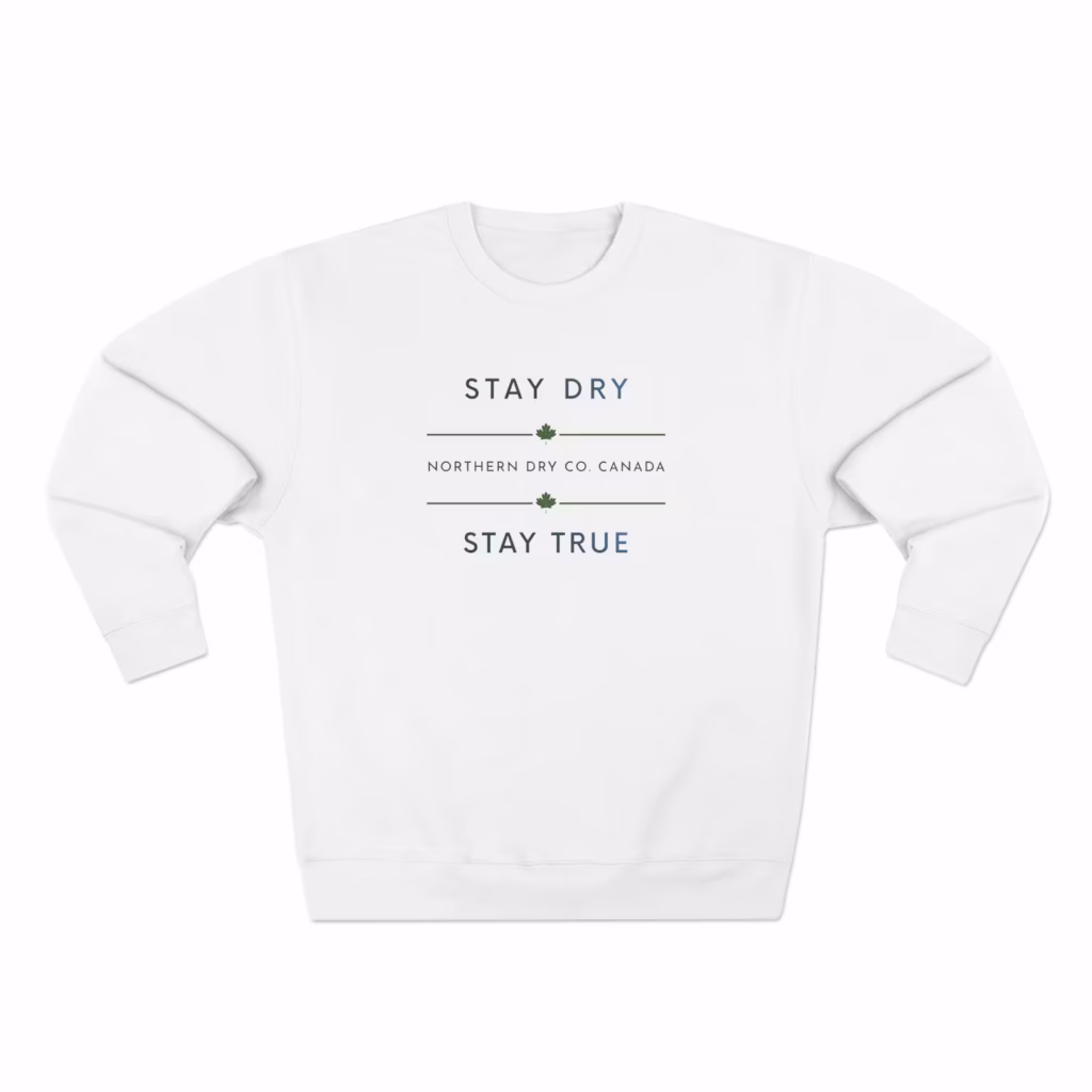 Northern Dry Signature Stay Dry Stay True Icy Clarity Gradient Sweatshirt White Front