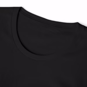 Northern Dry Royal Apparel Organic Women's T-Shirt Night Black Collar Closeup