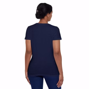 Northern Dry Royal Apparel Organic Women's T-Shirt Ocean Navy Front Woman