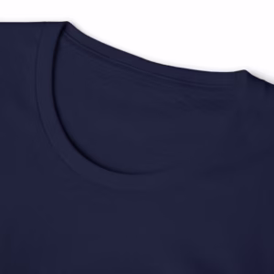 Northern Dry Royal Apparel Organic Women's T-Shirt Ocean Navy Collar Closeup