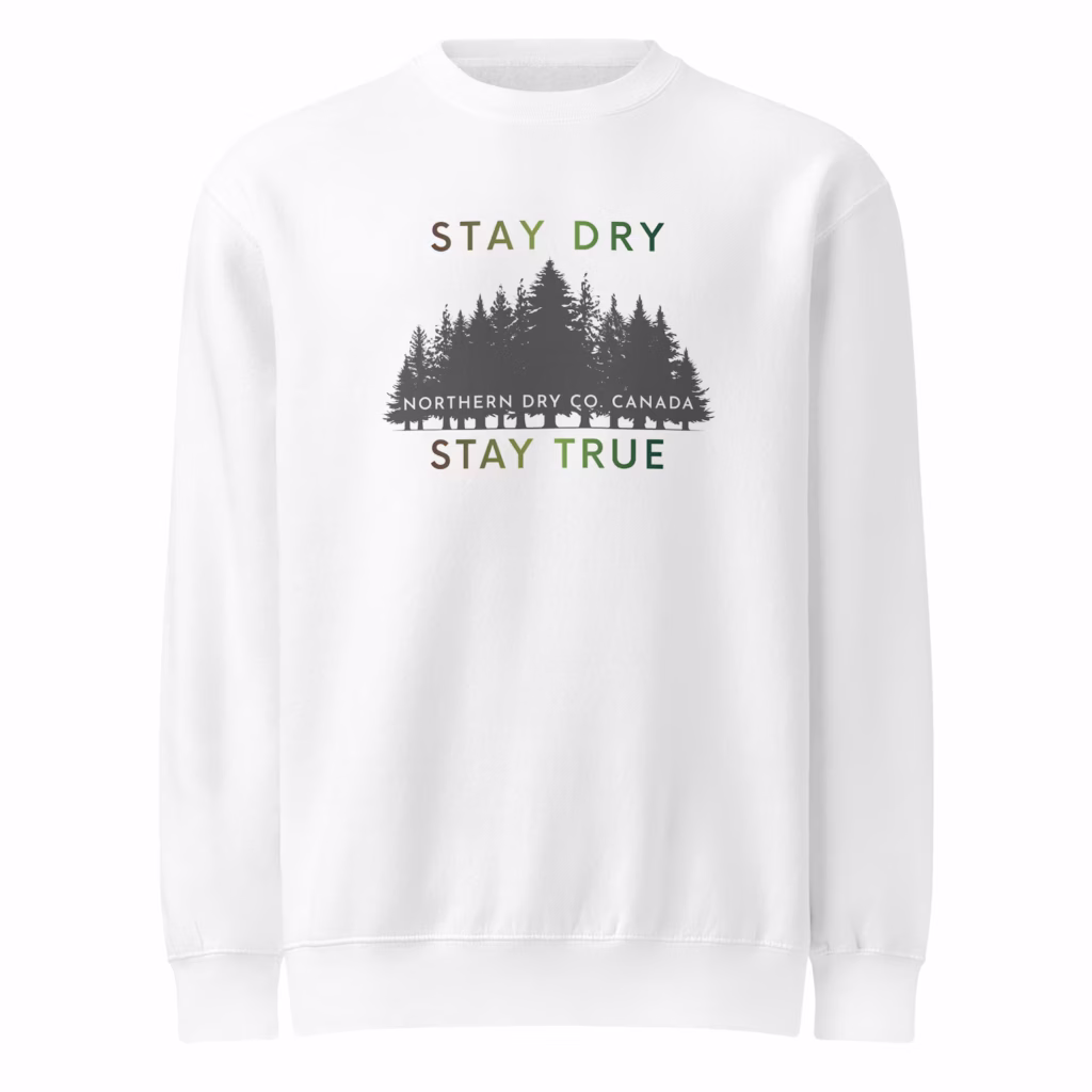 Northern Dry Signature Stay Dry Stay True Vernal Renewal Gradient Sweatshirt White Front